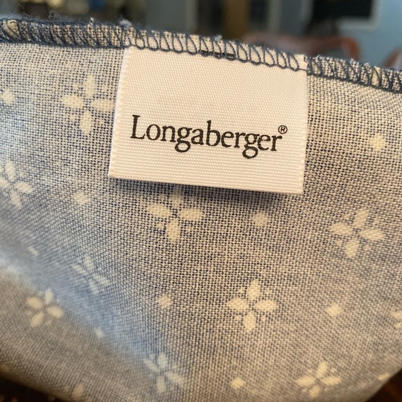 🧺Longaberger Medium Spoon Basket with Blue Heritage Liner and Protector - Picture 8 of 11